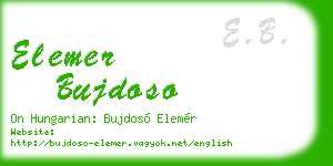 elemer bujdoso business card